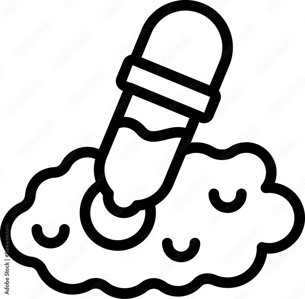 Poster plotter pipette icon outline vector. printer device. format offset