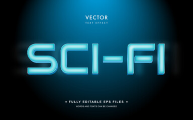 Vector Editable Text Effect in Sci-Fi Style