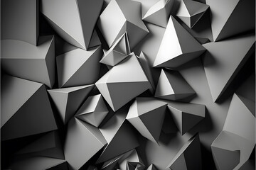 Fototapeta premium Grey geometrical shapes background made with Generative AI