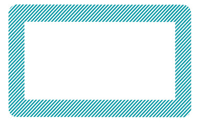 ストライプ丸みフレーム青