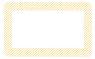 ストライプ丸みフレーム黄色