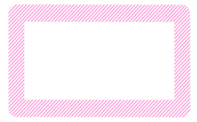 ストライプ丸みフレームピンク