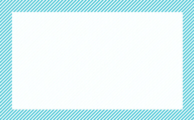 シンプルストライプの枠（ブルー