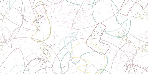 Chaotic Simple Seamless Pattern Textile One Line