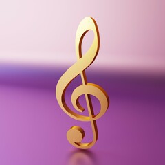 golden clef, treble clef, musical theme, golden treble