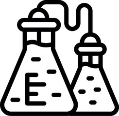 Fuel flask icon outline vector. Eco station. Energy cycle