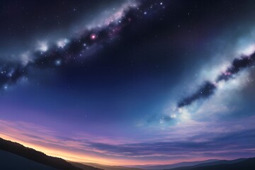 神秘的な星空　銀河　天の川　generative ai