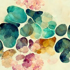 spring abstract watercolour patterns