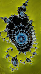 Artistic and imaginative digitally designed abstract 3D fractal background