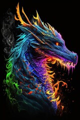 Colored dragon illustration