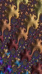 Artistic and imaginative digitally designed abstract 3D fractal background