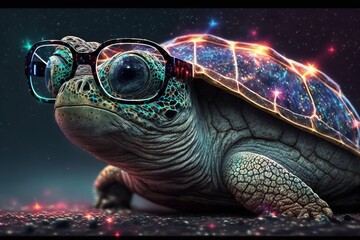 Turtle with glasses