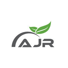 AJR letter nature logo design on white background. AJR creative initials letter leaf logo concept. AJR letter design.