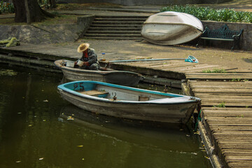 Obraz premium boat on the river