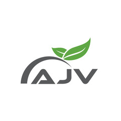 AJV letter nature logo design on white background. AJV creative initials letter leaf logo concept. AJV letter design.