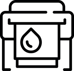 Natural dye plotter icon outline vector. Organic cream. Hand water