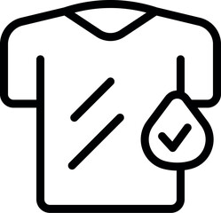Chemical tshirt icon outline vector. Natural dye. Safe product