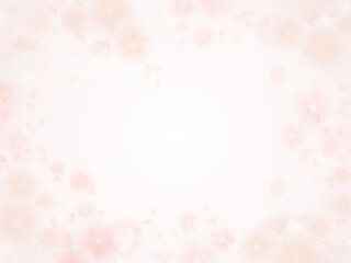 花の水彩背景　桜ピンク