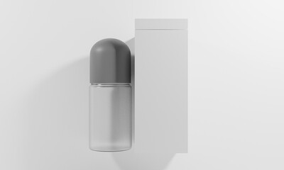 illustration 3d render deodorant bottle mockup design. Fake deodorant bottles. Deodorant packaging. Deodorant isolate on white background.