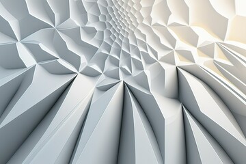 Abstract Geometric Pattern Background - White: Perfect for Business and Technology Innovation Projects. Photo AI
