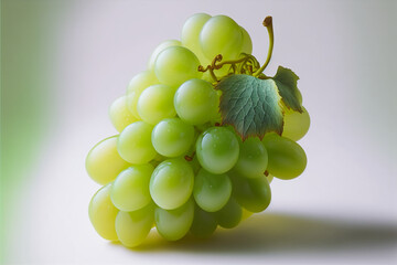 Green grapes. Isolated on white