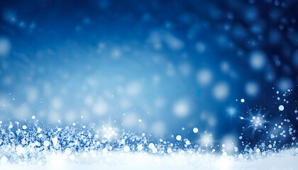 Obraz premium blue Snow background 4k, beautiful texture with snowflakes. Generative AI