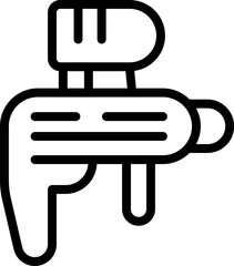 Action gun icon outline vector. Spot ball. Mask target