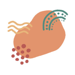 Abstract art aesthetic boho illustration 