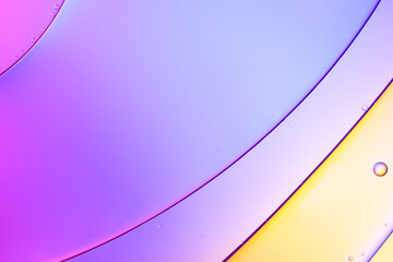 Top view movement of oil bubbles in the liquid