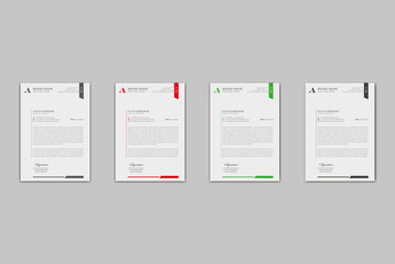 modern design template,  letterhead template, vector abstract  creative Professional modern simple unique school hospital medical new red and black corporate letterhead minimal template
