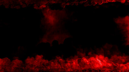 nice crimson scary Halloween smoke or night clouds backdrop, isolated - abstract 3D illustration