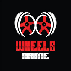 Tire Wheel Logo, Automotive Parts Vector, Maintenance Workshop Design, Garage, Automotive, Vehicle, Modern Simple Wheel Icon