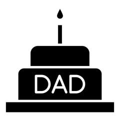 Obraz premium father's day cake icon