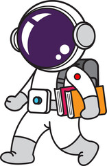 Cute Astronaut Cartoon , illustration