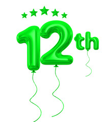 12th anniversary green