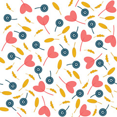 Seamless romantic heart pattern. Abstract Love decor. Rose and gold.