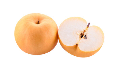 chinese pear fruit isolated on transparent png