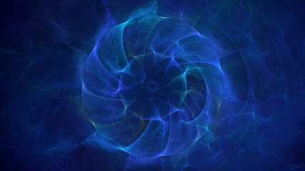 3D rendering abstract multicolor fractal light background