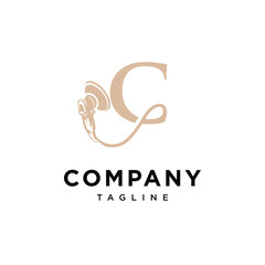 Letter C Detailing car motorcycle icon logo vector template.