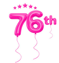 76th anniversary pink