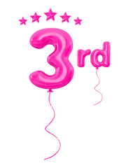 3rd anniversary pink