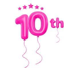 10th anniversary pink