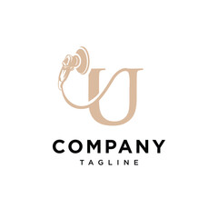 Letter U Detailing car motorcycle icon logo vector template.