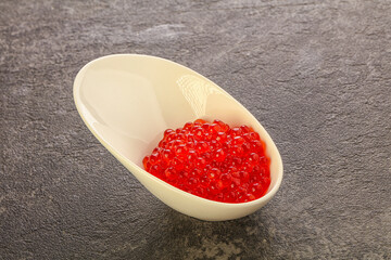 Luxury delicous red salmon caviar