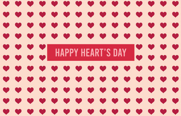 Happy Heart's Day with heart background