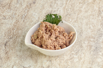 Liver pate in the bowl