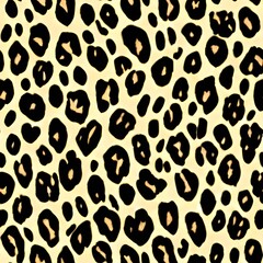 Fototapeta na wymiar Leopard skin texture. Leopard print pattern created with Generative AI.