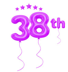 38th anniversary purple