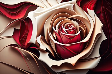 abstract red rose