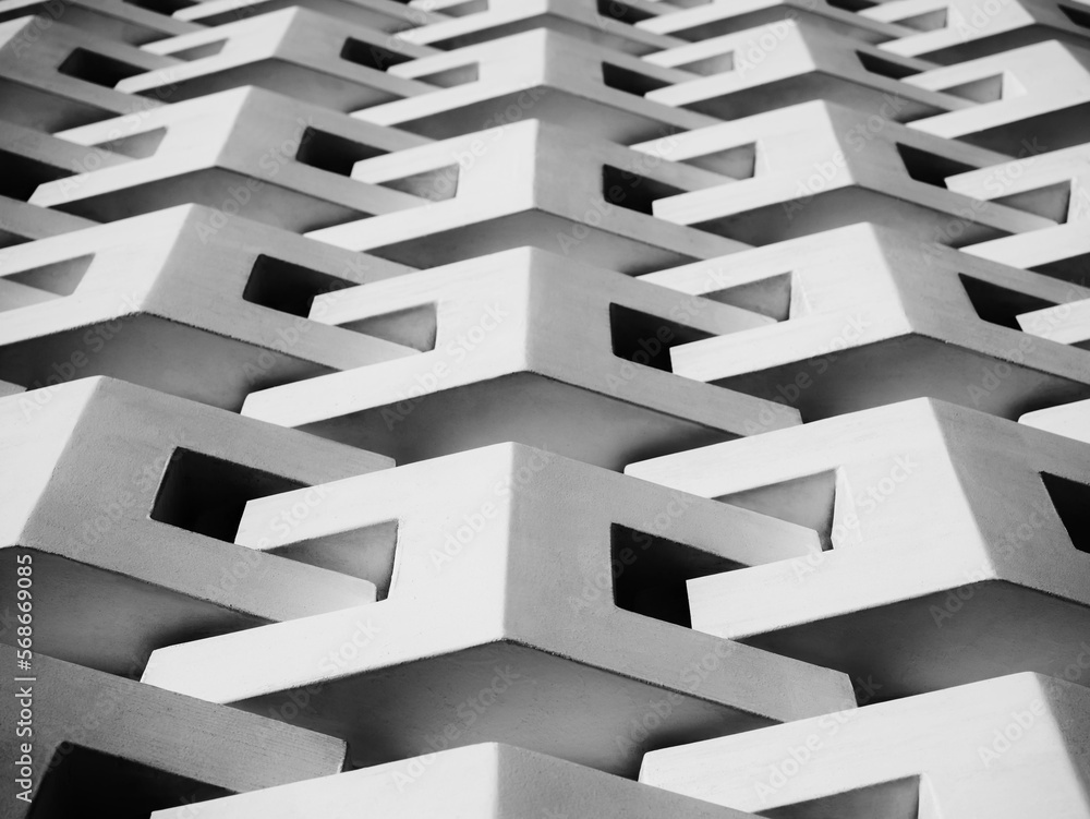 Aufkleber geometric wall tile pattern illusion art background